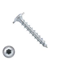 Dynaplus houtbouwschroeven 6x40mm verzinkt discuskop met snijpunt torx 100 stuks