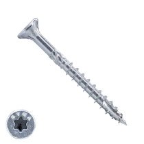Dynaplus constructieschroeven 6x50mm deeldraad verzinkt platkop met snijpunt torx 100 stuks