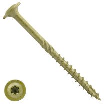 Dynaplus houtbouwschroeven 8x140mm deeldraad ar-coating bronze discuskop met snijpunt torx 50 stuks
