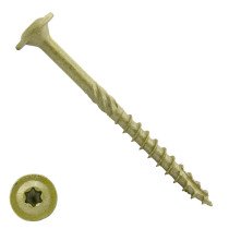 Dynaplus houtbouwschroeven 8x80mm deeldraad ar-coating bronze discuskop met snijpunt torx 50 stuks