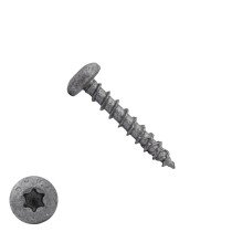 Dynaplus spaanplaatschroeven 4x25mm ar-coating grijs cilinderkop torx 200 stuks