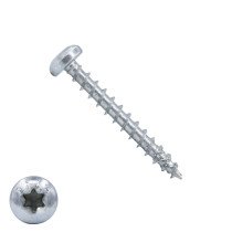 Dynaplus spaanplaatschroeven 4x35mm verzinkt cilinderkop torx 200 stuks