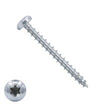 Dynaplus spaanplaatschroeven 4x50mm verzinkt cilinderkop torx 200 stuks