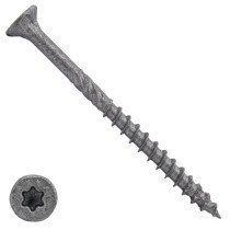 Dynaplus spaanplaatschroeven 5x100mm deeldraad ar-coating grijs platkop torx 200 stuks