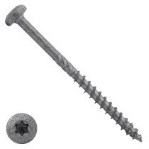 Dynaplus spaanplaatschroeven 6x100mm deeldraad ar-coating grijs cilinderkop torx 100 stuks