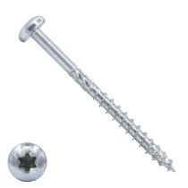 Dynaplus spaanplaatschroeven 6x70mm deeldraad verzinkt cilinderkop torx 100 stuks