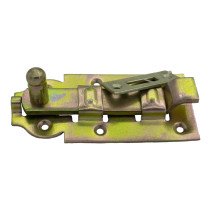 Rolschuif met bocht 120 mm geel verzinkt 1 stuk