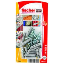 Fischer pluggen SX 5 met schroeven 3,5x35mm 20 stuks