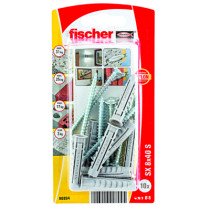 Fischer pluggen SX 8x40 S met schroeven 5x55mm 10 stuks
