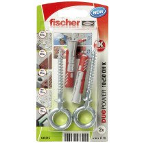 Fischer Duopower pluggen 10x50 OH K met ooghaken 2 stuks