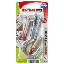 Fischer Duopower pluggen 10x50 RH G met grote ronde haken 2 stuks