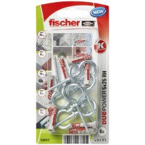 Fischer Duopower pluggen 5x25 RH K met ronde haken 8 stuks