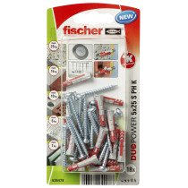 Fischer Duopower pluggen 5x25 S PH K met bolkopschroeven 18 stuks