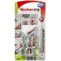 Fischer Duopower pluggen 6x30 OH K met ooghaken 4 stuks