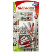 Fischer Duopower pluggen 6x30 S PH K met bolkopschroeven 12 stuks