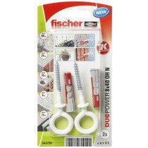 Fischer Duopower pluggen 8x40 OH N met nylon ooghaken 2 stuks