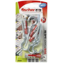 Fischer Duopower pluggen 8x40 RH K met ronde haken 4 stuks