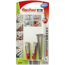 Fischer Duopower pluggen 8x40 S A2 K met RVS A2 schroeven 2 stuks
