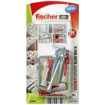 Fischer Duopower pluggen 8x40 WH K met winkelhaken 4 stuks