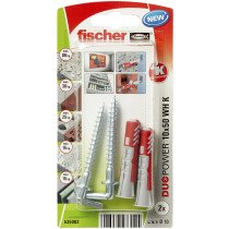 Fischer Duopower pluggen 10x50 WH K met winkelhaken 2 stuks