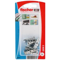 Fischer gipsplaatpluggen metaal GKM S met schroeven 6 stuks