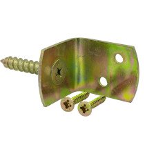L-beslag geel verzinkt 4x25 mm met schroeven 4 stuks