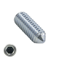 Stelschroeven verzinkt DIN914/ISO4027 kegelpunt M10x10mm 200 stuks