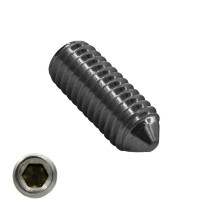 Stelschroeven RVS A2 DIN914/ISO4027 kegelpunt M10x40mm 100 stuks