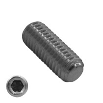 Stelschroeven RVS A2 DIN913/ISO4026 vlak eind M5x12mm 200 stuks