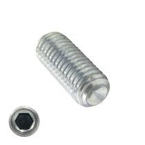 Stelschroeven verzinkt DIN916/ISO4029 kratereind M3x6mm 200 stuks