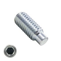 Stelschroeven verzinkt DIN915/ISO4028 tapeind M4x8mm 200 stuks