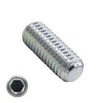 Stelschroeven verzinkt DIN913/ISO4026 vlak eind M5x8mm 200 stuks