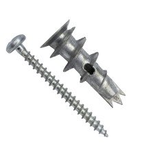 Gipsplaatpluggen metaal 32mm met schroeven 4mm 6 stuks
