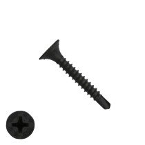 Grabber snelbouwschroef 3,5x25mm gefosfateerd met boorpunt fijn draad met PH2 1000 stuks