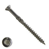 Houtbouwschroeven CSK 5,0x80/48 mm RVS C1 freeskop TORX 200 stuks