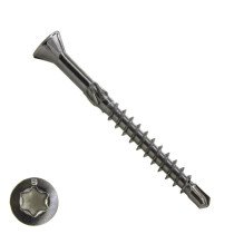 Houtbouwschroeven CSK zelfborend 5,0x60/40 mm RVS C1 freeskop TORX 200 stuks