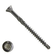 Houtbouwschroeven CSK zelfborend 5,0x80/60mm RVS C1 freeskop TORX 200 stuks