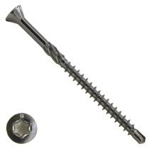 Houtbouwschroeven CSK zelfborend 5,0x90/60 mm RVS C1 freeskop TORX 200 stuks