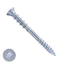 Stelschroeven 6x60 mm (0-10 mm) verzinkt platkop met snijpunt torx 200 stuks