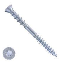 Stelschroeven 6x70 mm (0-20 mm) verzinkt platkop met snijpunt torx 200 stuks