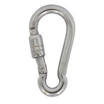 Karabijnhaak met veersluiting 8x80mm RVS A4 1 stuk