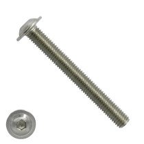 Laagbolkopschroeven laagbolkop met flens M6 x 60mm RVS A2 TORX-30 ISO7380-2 100 stuks