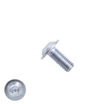 Laagbolkopschroeven laagbolkop met flens M6 x 16mm verzinkt ISO7380-2 100 stuks