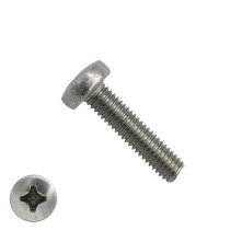 Metaalschroeven cilinderkop M4 x 25mm DIN7985 RVS A2 philips 200 stuks