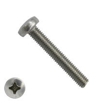 Metaalschroeven cilinderkop M4 x 40mm DIN7985 RVS A2 philips 200 stuks