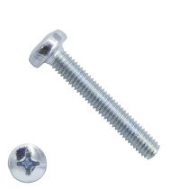 Metaalschroeven cilinderkop M4 x 40mm DIN7985 verzinkt philips 200 stuks