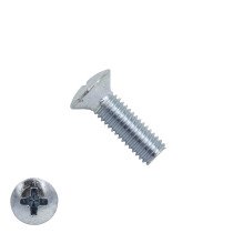 Metaalschroeven lenskop M6 x 25mm DIN966 verzinkt philips 200 stuks