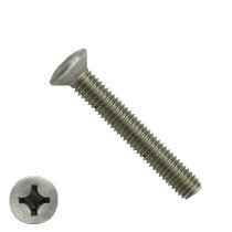 Metaalschroeven lenskop M6 x 50mm DIN966 RVS A2 philips 200 stuks