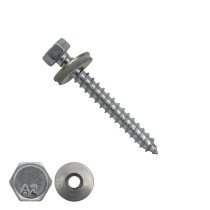 Montageschroeven RVS A2 6,5x32mm met afdichtring 16mm 200 stuks
