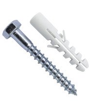 Nylon pluggen 10mm met houtdraadbouten 8x60 4 stuks
